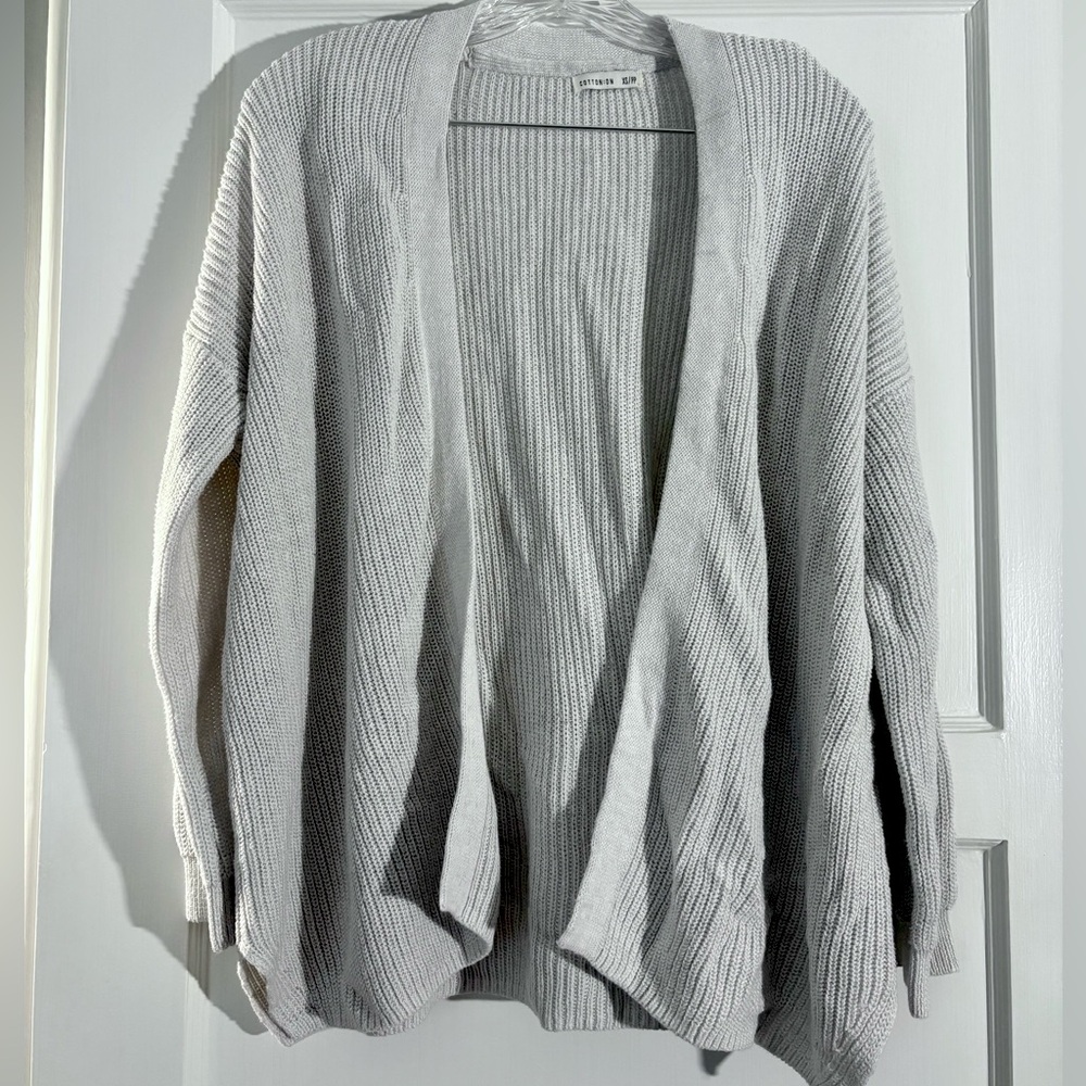 Oversized white cardigan